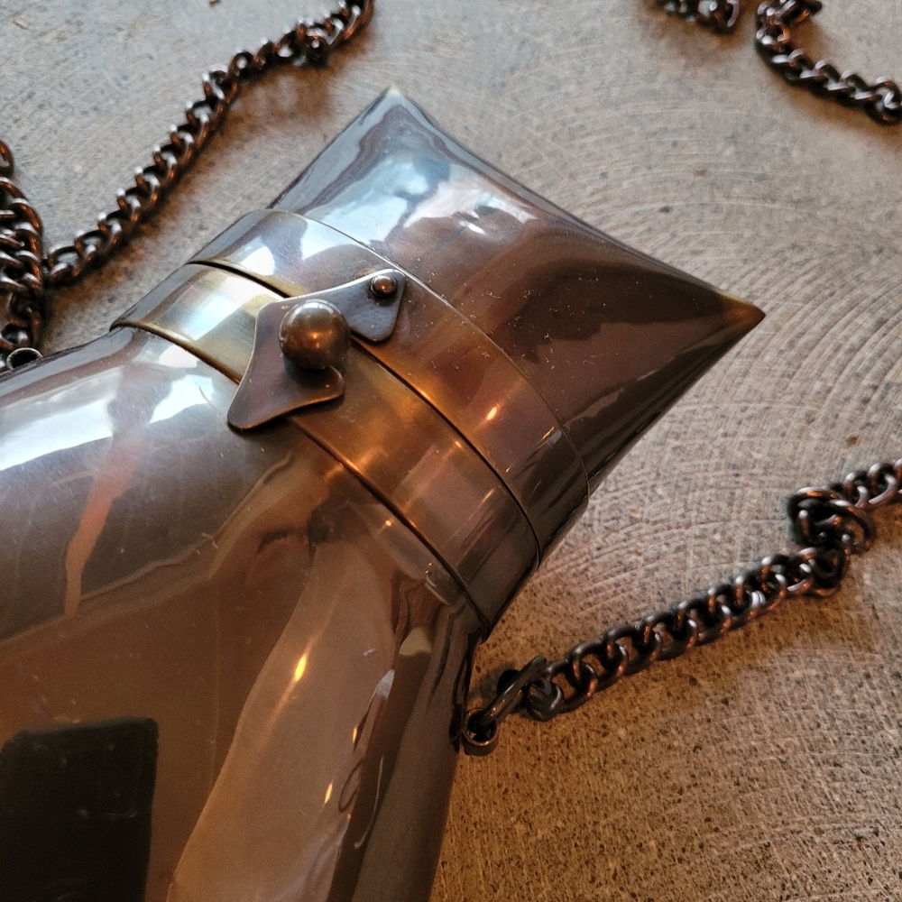 Solid Aged Brass Bag Unique Only Small Qty Made - image 6